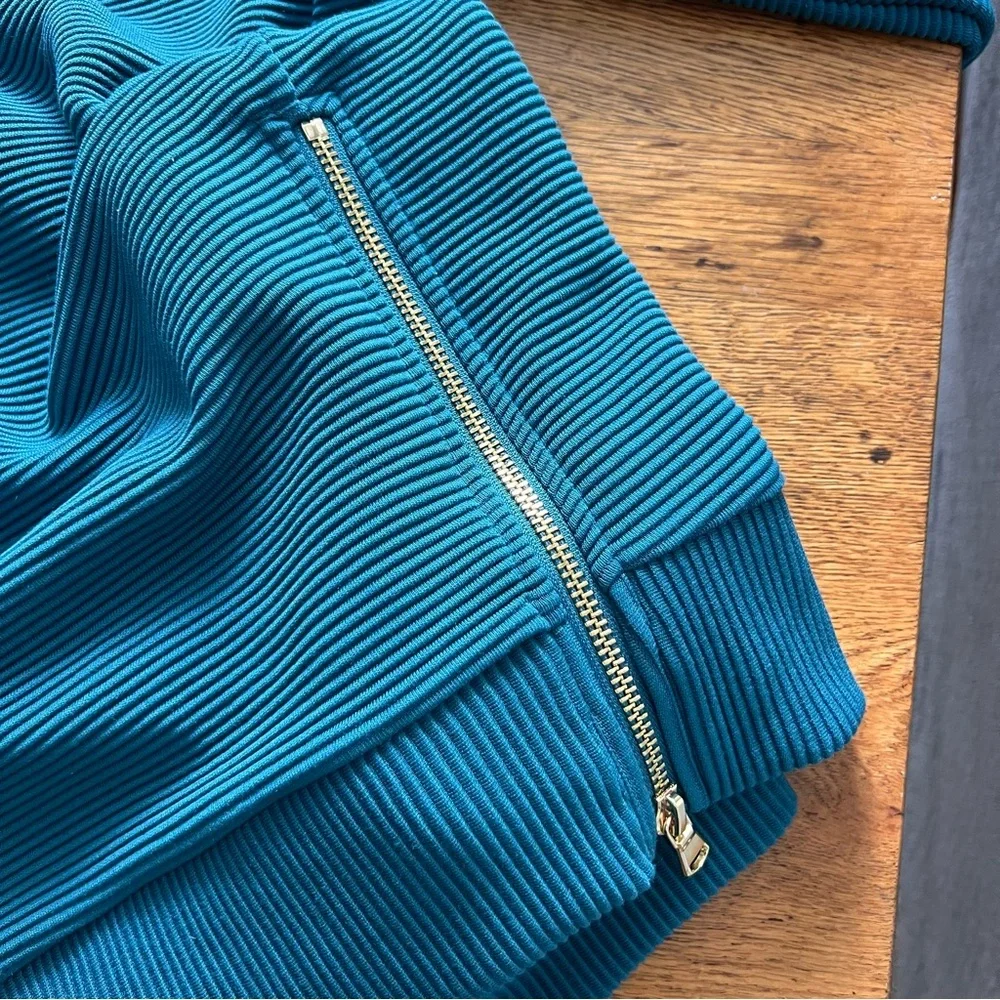 Addison Bay Active Rib Zip Everyday Crewneck Sweatshirt - Picture 6 of 7